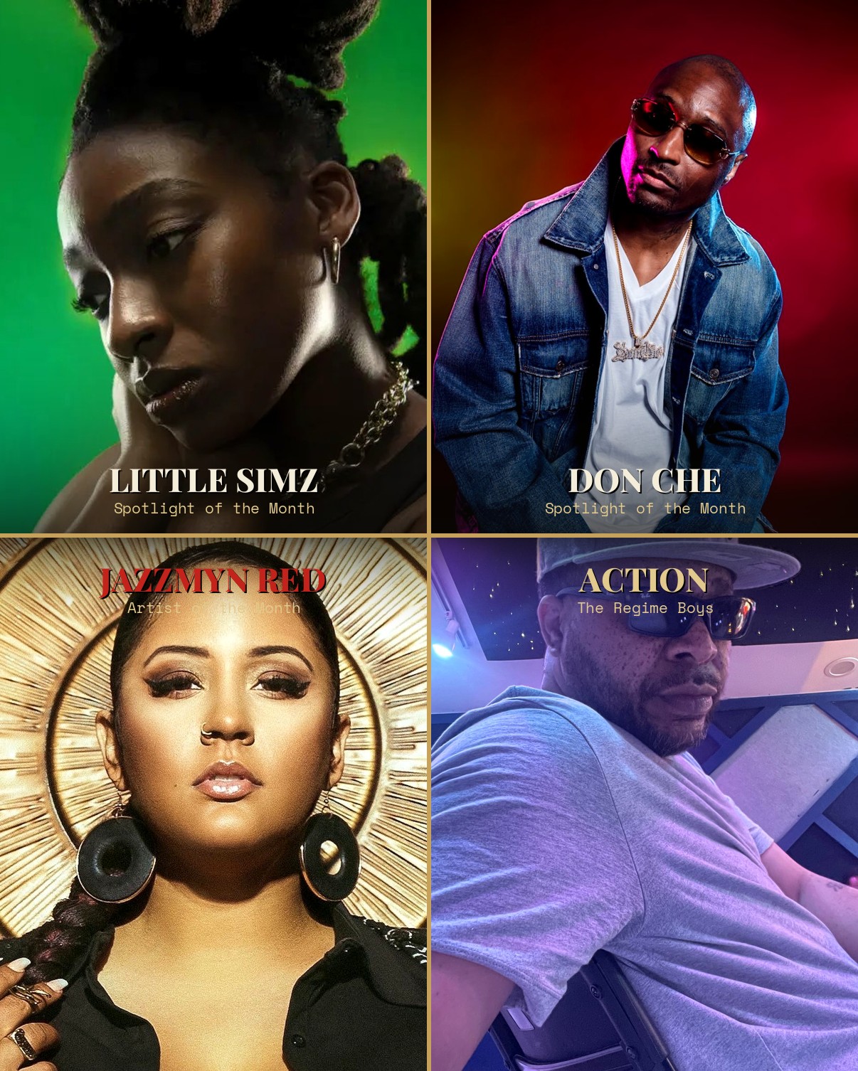 Issue One cover: Little Simz, Don Che, Jazzmyn Red, Micheal Slade